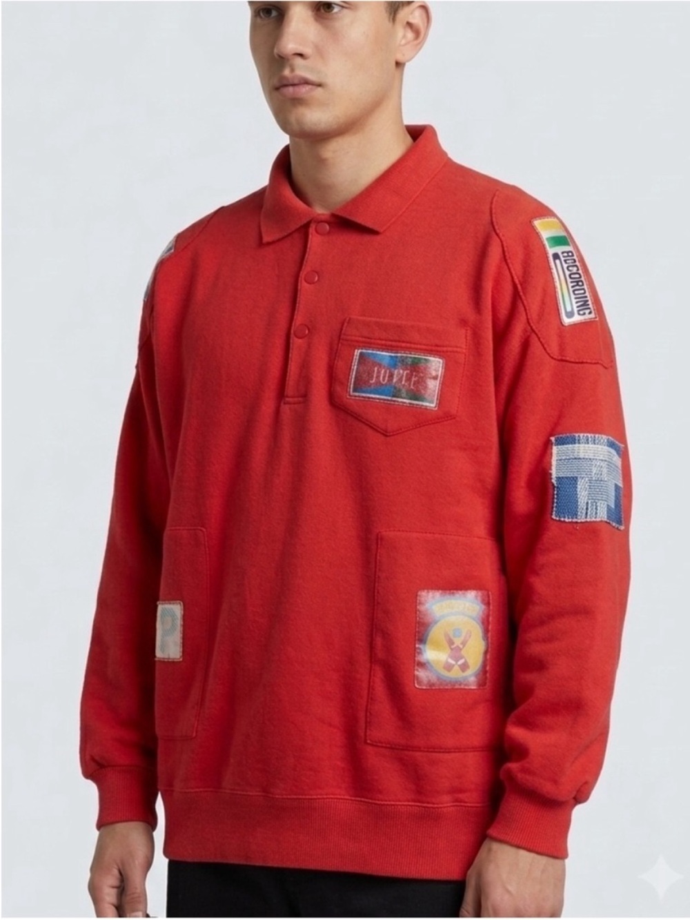 Vintage Mark Elliot Multi Patch Oversized Polo Sweatshirt Red
Rare Pop Art Retro